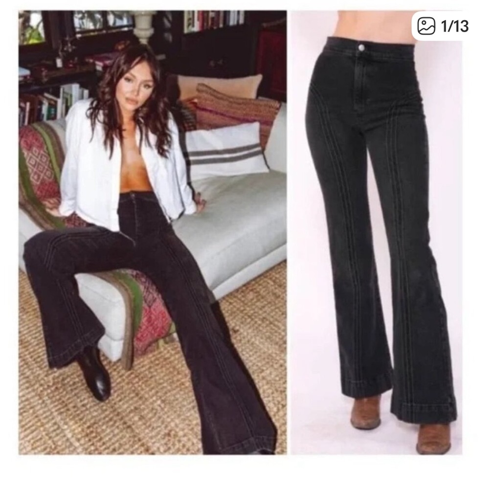 Revice Roller Girl Flares Denim Jean Bell Bottoms